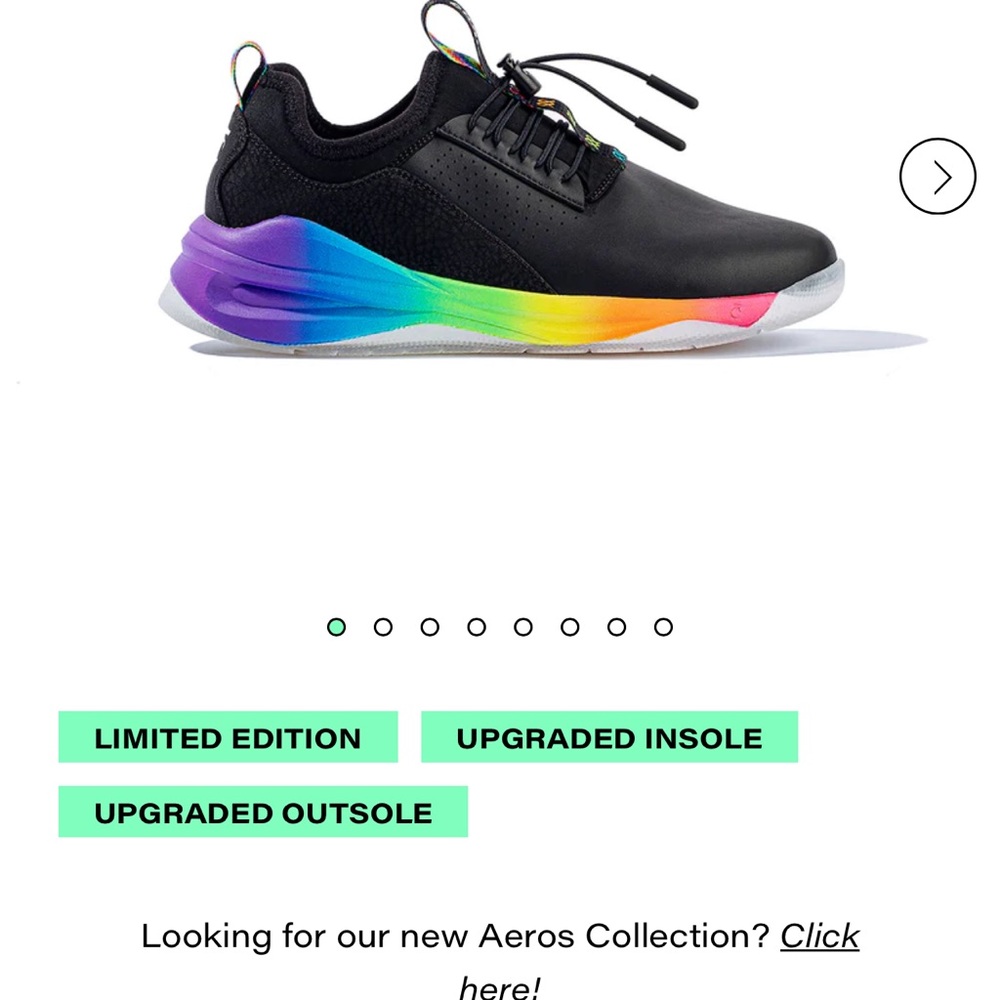 ISO CLOVE CLASS RAINBOW BLACK SIZE 6 or 6.5